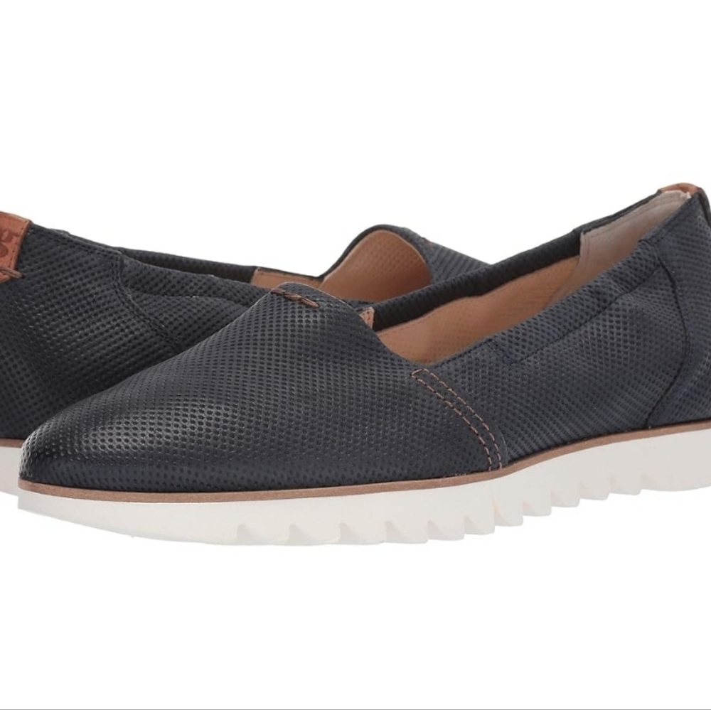 Paul Green Navy Perforated Loafers